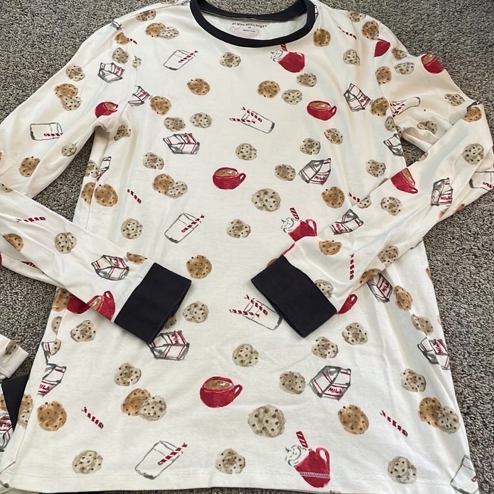 Burt's Bees White Cookie Print Pajama Set - Picture 2 of 6